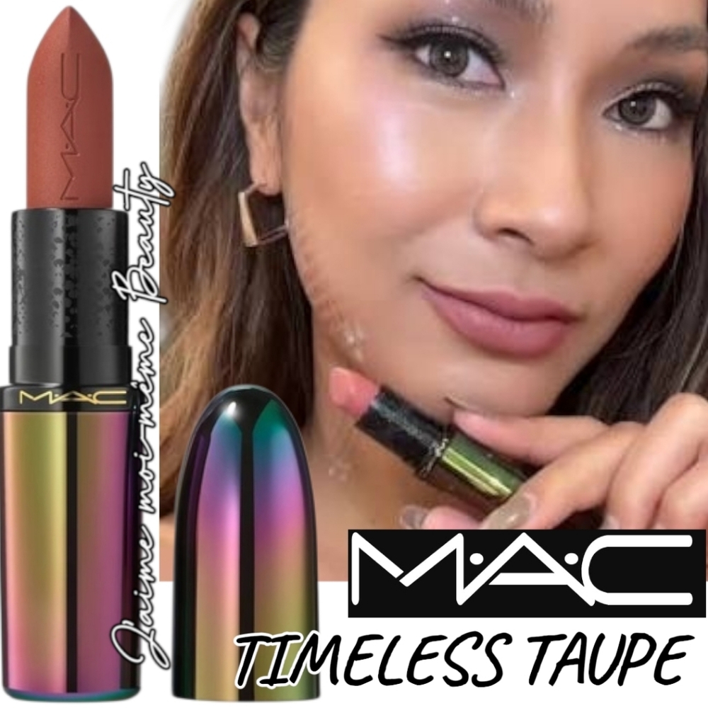MAC Cosmetics LUXE LUCK Limited Edition Timeless Taupe Lipstick -multi Chrome